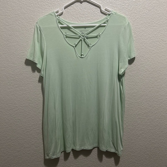 NWOT American Eagle Outfitters Sea Green/Mint Tee - Picture 5 of 6